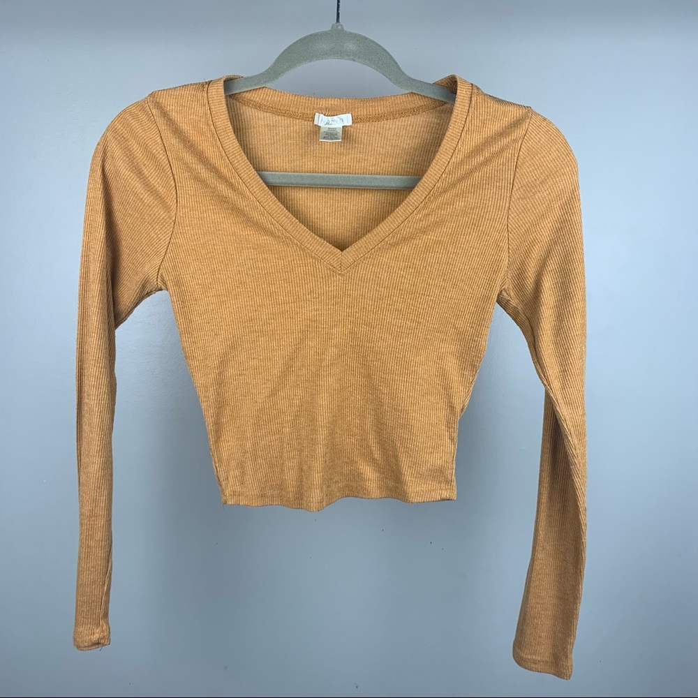 5/$25 Long sleeve Ribbed Crop Top